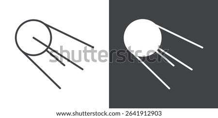 linear sputnik icon symbol illustration logo