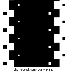 Linear square halftone, screentone element. Squares geometric pattern, background, texture