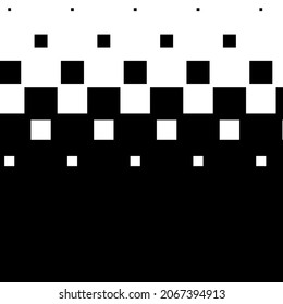 Linear square halftone, screentone element. Squares geometric pattern, background, texture