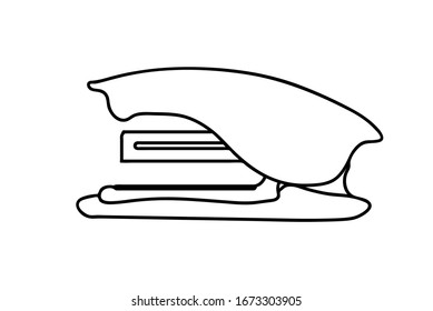 linear stationery stapler, part of a set of office supplies