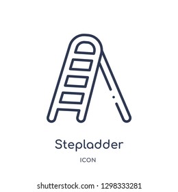 Linear stepladder icon from General outline collection. Thin line stepladder icon isolated on white background. stepladder trendy illustration