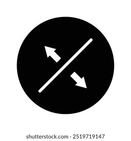 lineares Stretch-Symbol, schwarzes Symbol, Logo 