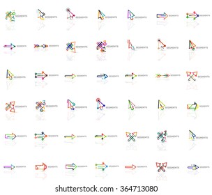 Linear style arrow icons