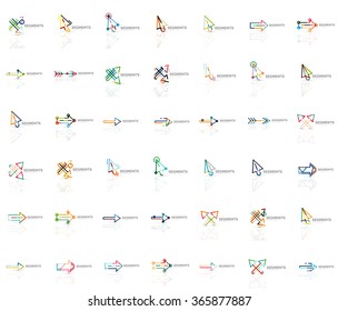 Linear style arrow icons