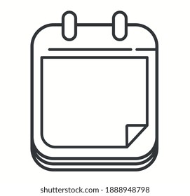 ICONO DE CALENDARIO BLANCO DE ESTILO LINEAL