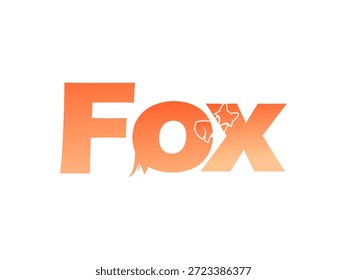 Mascota de Vector de Fox de estilo lineal para agencias tecnológicas y creativas