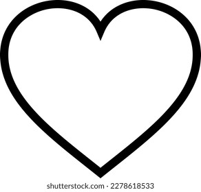 Linear style heart icon as a concept of love and sympathy