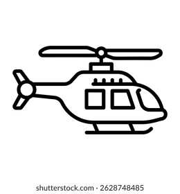 Ein lineares Symbol der Luftrettung