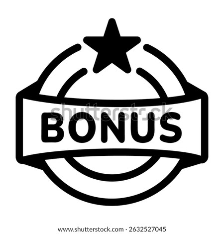 A linear style icon of casino game bonus
