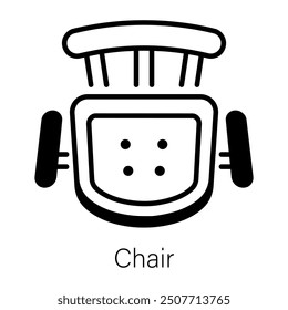 A linear style icon of chair 