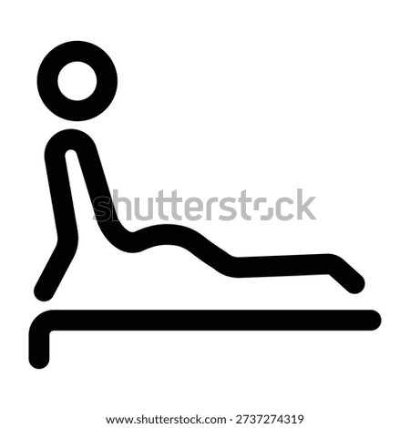 A linear style icon depicting backward bend