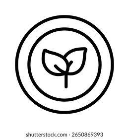 A linear style icon depicting ecology concept, easy to edit design