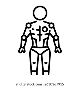A linear style icon of futuristic suit