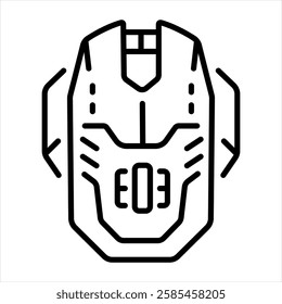 A linear style icon of gaming mouse 