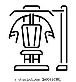 A linear style icon of a gym equipment 