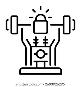 A linear style icon of gym workout machine 