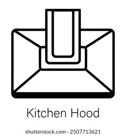 Icono de estilo lineal de campana de cocina 