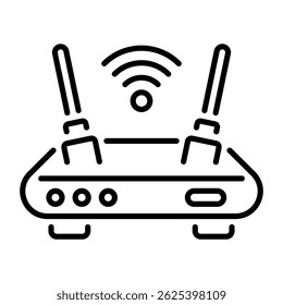 Un icono de estilo lineal de módem