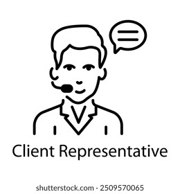 A linear style icon of remote assistance 
