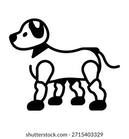 A linear style icon representing ai pet