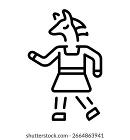 Um ícone de estilo linear que representa uma barra  