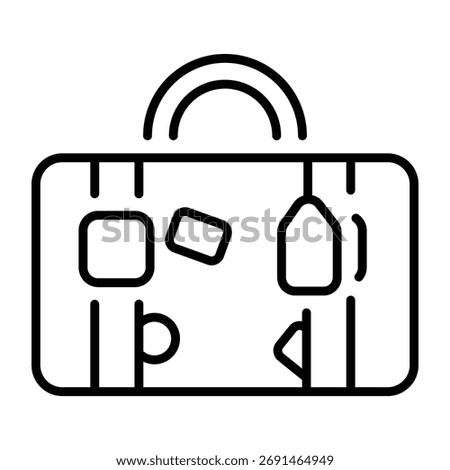 A linear style icon representing baggage