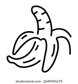 Ein lineares Symbol, das Banane darstellt