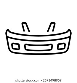 Ein lineares Stil-Symbol, das einen Autofender darstellt