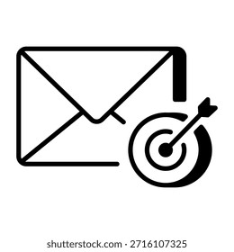 A linear style icon representing email target