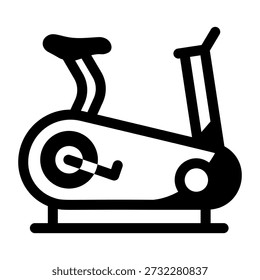 Un icono de estilo lineal que representa el ciclismo en interiores