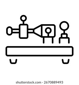 Un icono de estilo lineal que representa la tecla morse