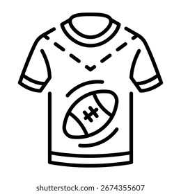 A linear style icon representing player shirt