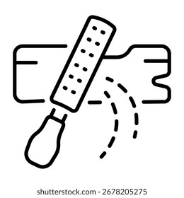 A linear style icon representing rasp