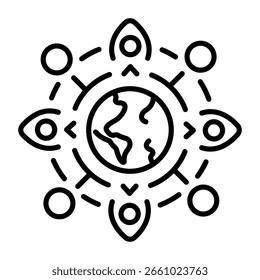 Ein lineares Formatsymbol, das ein Symbol für ein Symbol darstellt