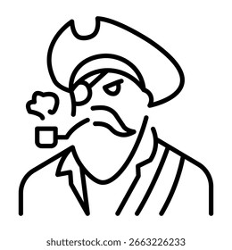 A linear style icon representing smoking  