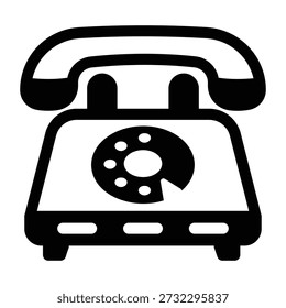 Um ícone de estilo linear que representa o telefone
