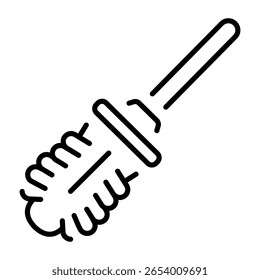 A linear style icon representing toilet brush  
