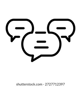 Video Un icono de estilo lineal que representa un mensaje