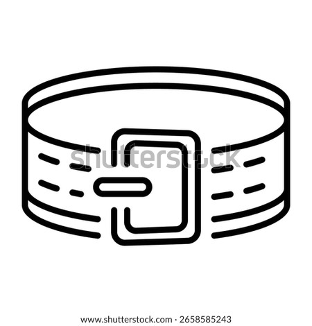 A linear style icon representing weightlifting belt