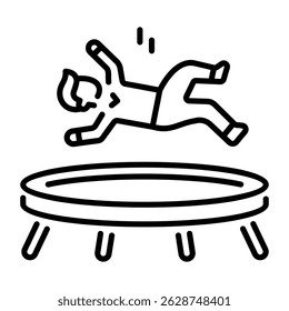 A linear style icon of rescue net