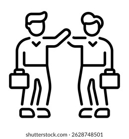 Ein lineares Symbol des Rettungsteams