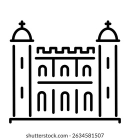 A linear style icon of royal palace