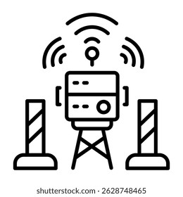 A linear style icon of signals