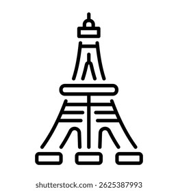 A linear style icon of tokyo tower 