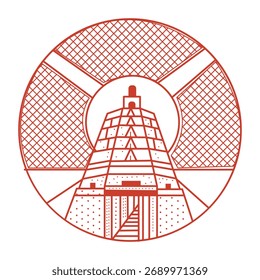 A linear style illustration representing sri siva