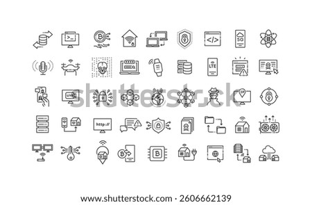 Linear Style internet technology Icons