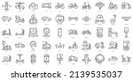 Linear Style personal transport Icons Bundle