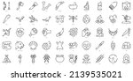 Linear Style prehistoric Icons Bundle