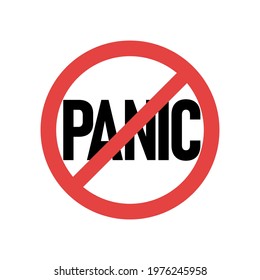 Linear style sign for mobile concept and web design. don't panic symbol illustration.