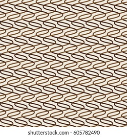 Linear style vector background. Wavy seamless pattern. 